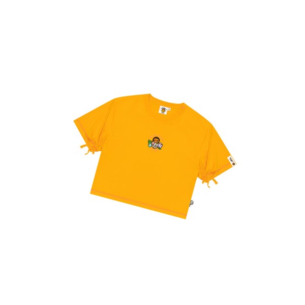 A BATHING APE Bape Baby Milo Cropped Fit Tee Lyhyt Sleeve Naisten T Paidat Keltainen | 23457LZJQ