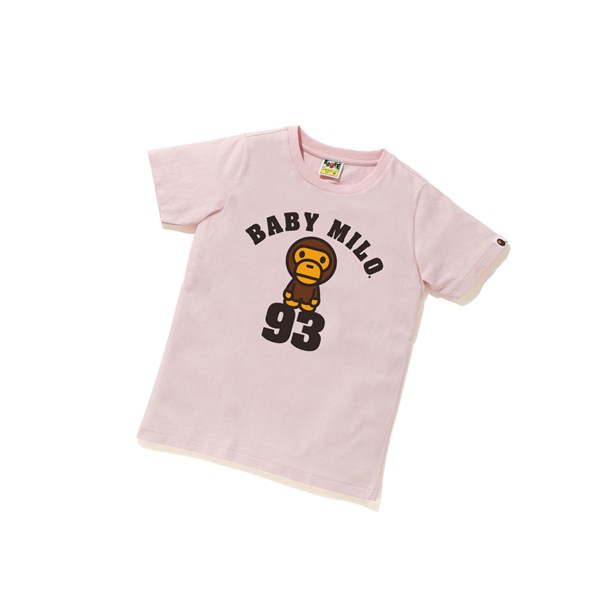 A BATHING APE Bape Baby Milo On 93 Tee Lyhyt Sleeve Naisten T Paidat Pinkki | 48126YHVL