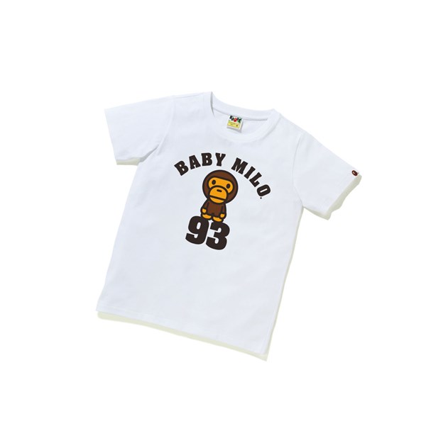 A BATHING APE Bape Baby Milo On 93 Tee Lyhyt Sleeve Naisten T Paidat Valkoinen | 80365GXOF