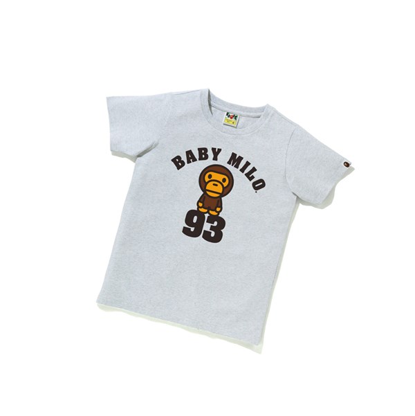 A BATHING APE Bape Baby Milo On 93 Tee Lyhyt Sleeve Naisten T Paidat Harmaat | 83492OIBA