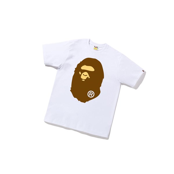 A BATHING APE Bape Big Ape Head Tee Lyhyt Sleeve Miesten T Paidat Valkoinen | 08437OICE