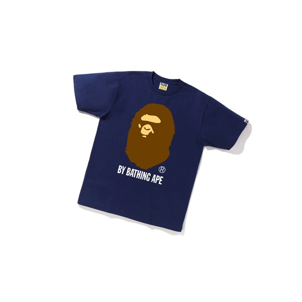 A BATHING APE Bape By Bathing Ape Tee Lyhyt Sleeve Miesten T Paidat Laivastonsininen Sininen | 47810BQFI