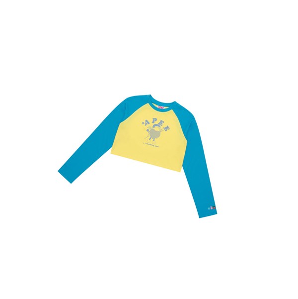 A BATHING APE Bape Graphic Long Sleeve Raglan Tee Long Sleeve Naisten T Paidat Sininen | 29387IRXF