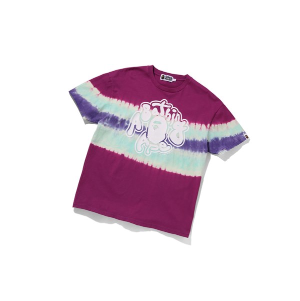A BATHING APE Bape Tie-dye Oversized Tee Lyhyt Sleeve Naisten T Paidat Violetit | 35641EQRA