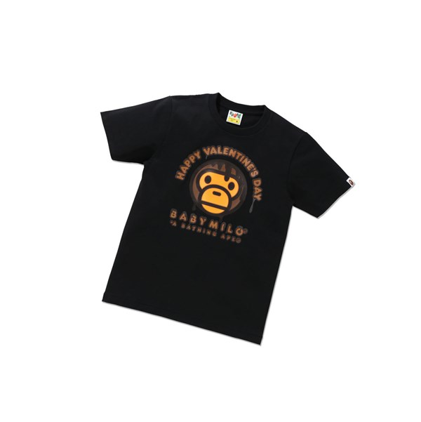 A BATHING APE Bape Valentine Chocolate Baby Tee Lyhyt Sleeve Naisten T Paidat Mustat | 59106ASEL